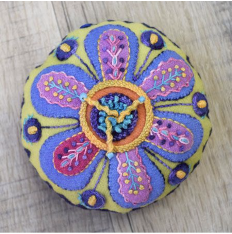 Sue Spargo ~ Circle Play Pincushion Wool Applique Pattern – Hobby