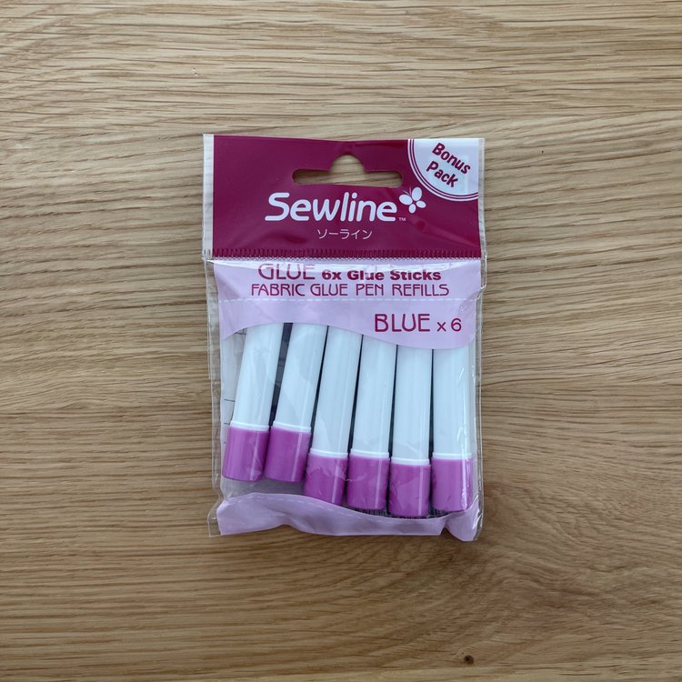  Bundle of Sewline Fabric Glue Pen(s) Blue, and Fabric Glue Pen  Refill 2-Pack(s) Blue (1 Pen, 1 2-pack Refills)