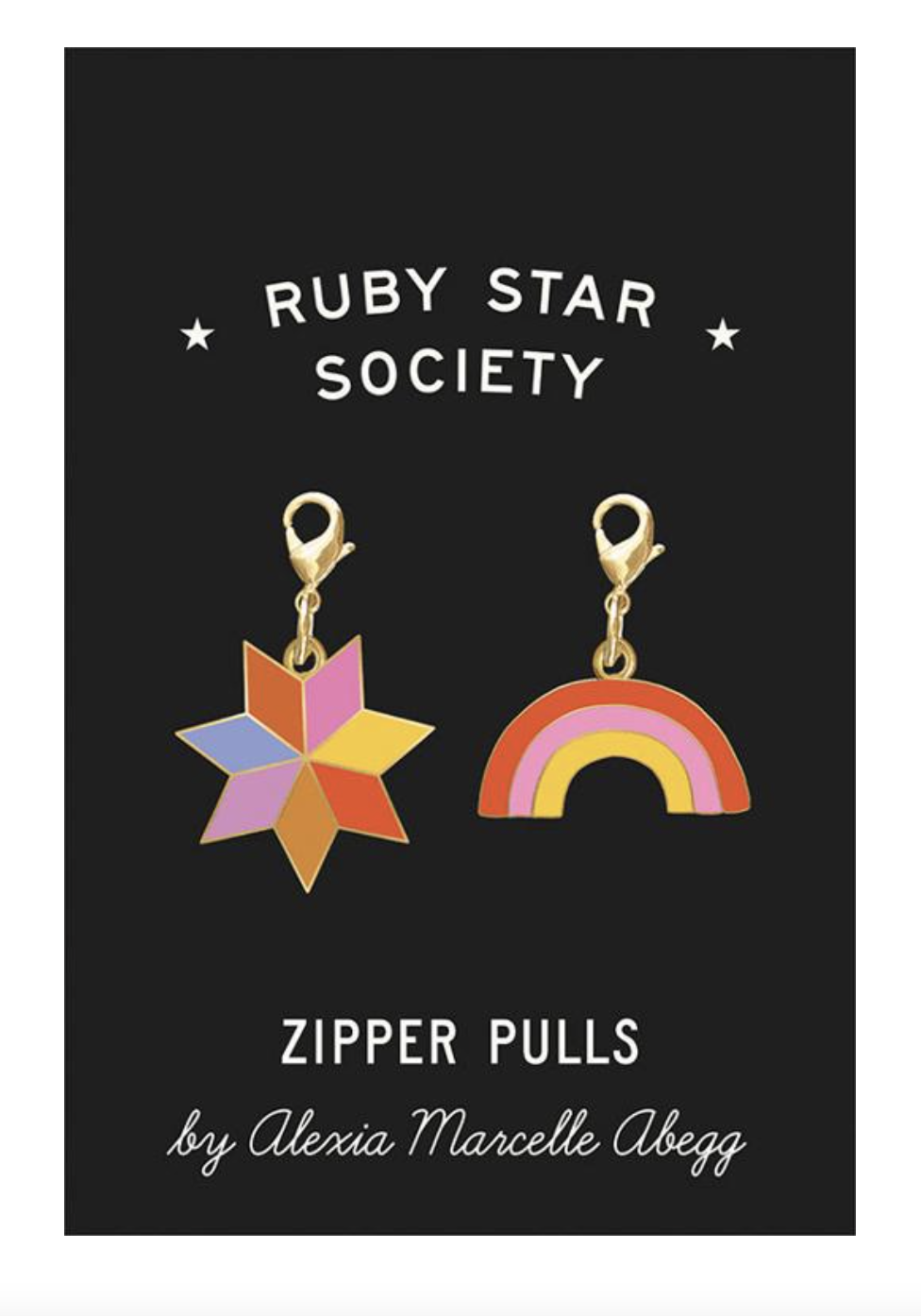 Zipper Pulls Quilt Star and Rainbow