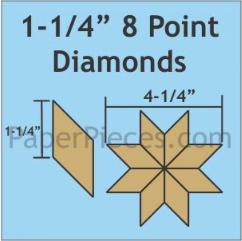 1 1/4" 8 Point Diamonds Small Pack