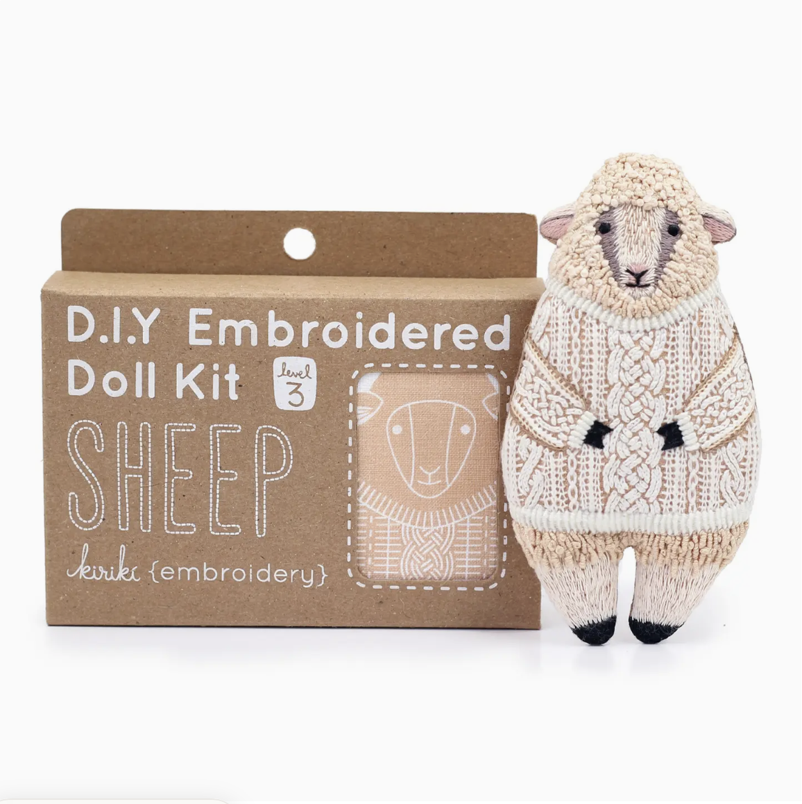 Sheep DIY Embroidered Doll Kit