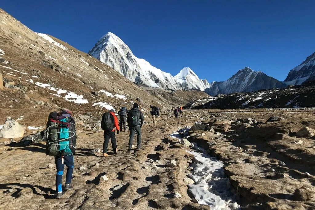 That’s my turquoise bag on the right – all 11kg of it © Sarah Reid