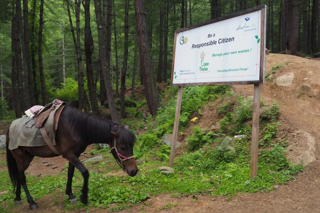 Visitors to Bhutan are constantly reminded to travel responsibly © Sarah Reid