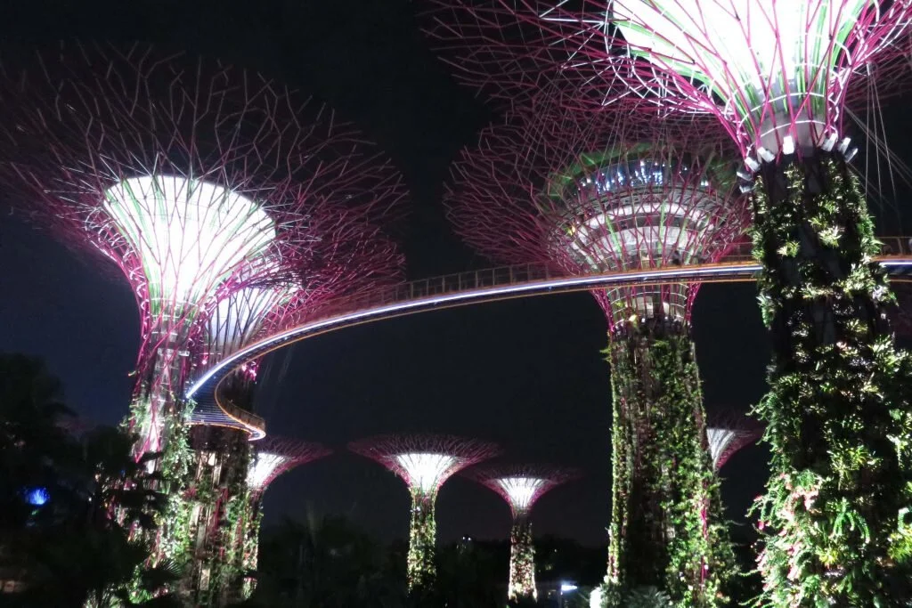 It’s free to take in the amazing light show at Gardens by the Bay every evening © Sarah Reid