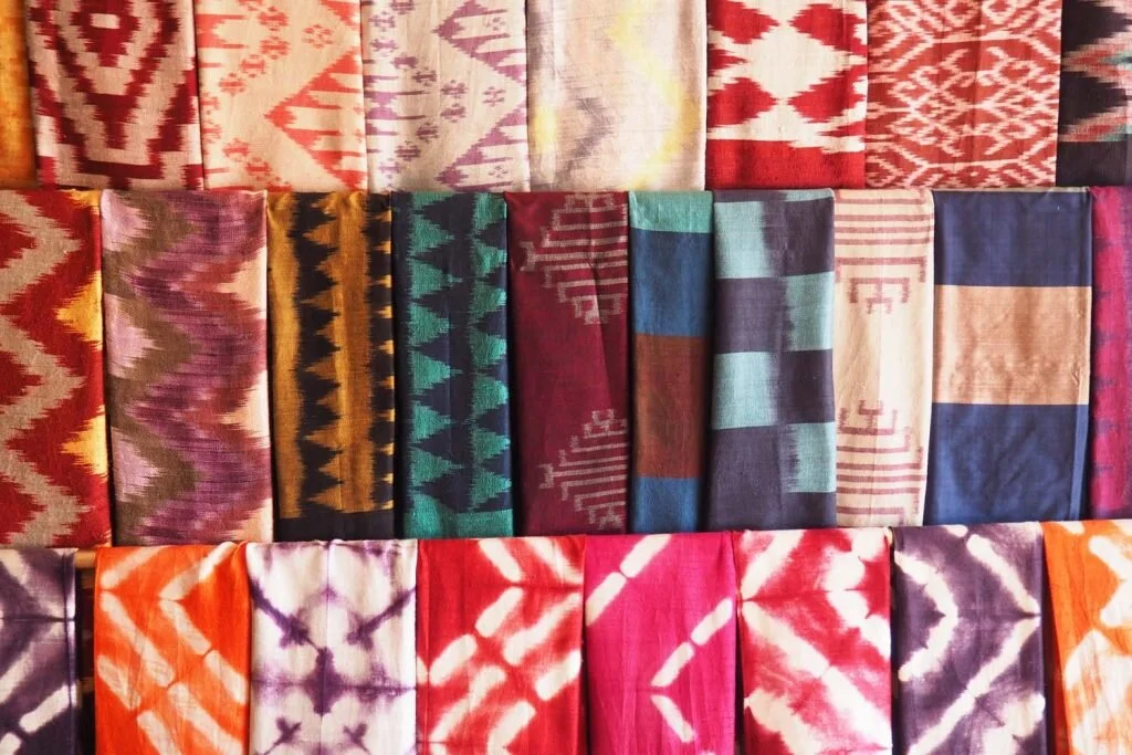 Want, need, wish I could afford: the textiles produced by Ock Pop Tok artisans are simply divine © Sarah Reid