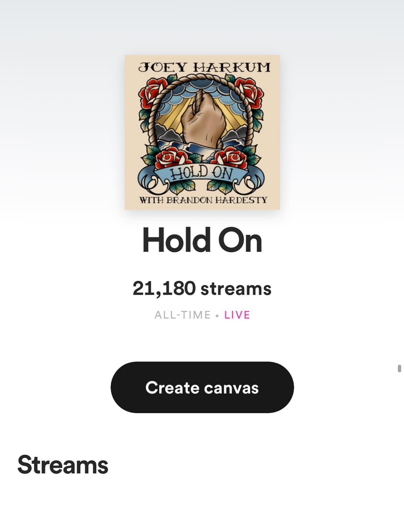 Over 20k streams on Spotify in less than a week for my new single Hold On. Just want to thank everyone for the support, be sure to go stream the single with my boy @brandonsugly 
Im in the UK now so if you&rsquo;re not out here then come see us this 