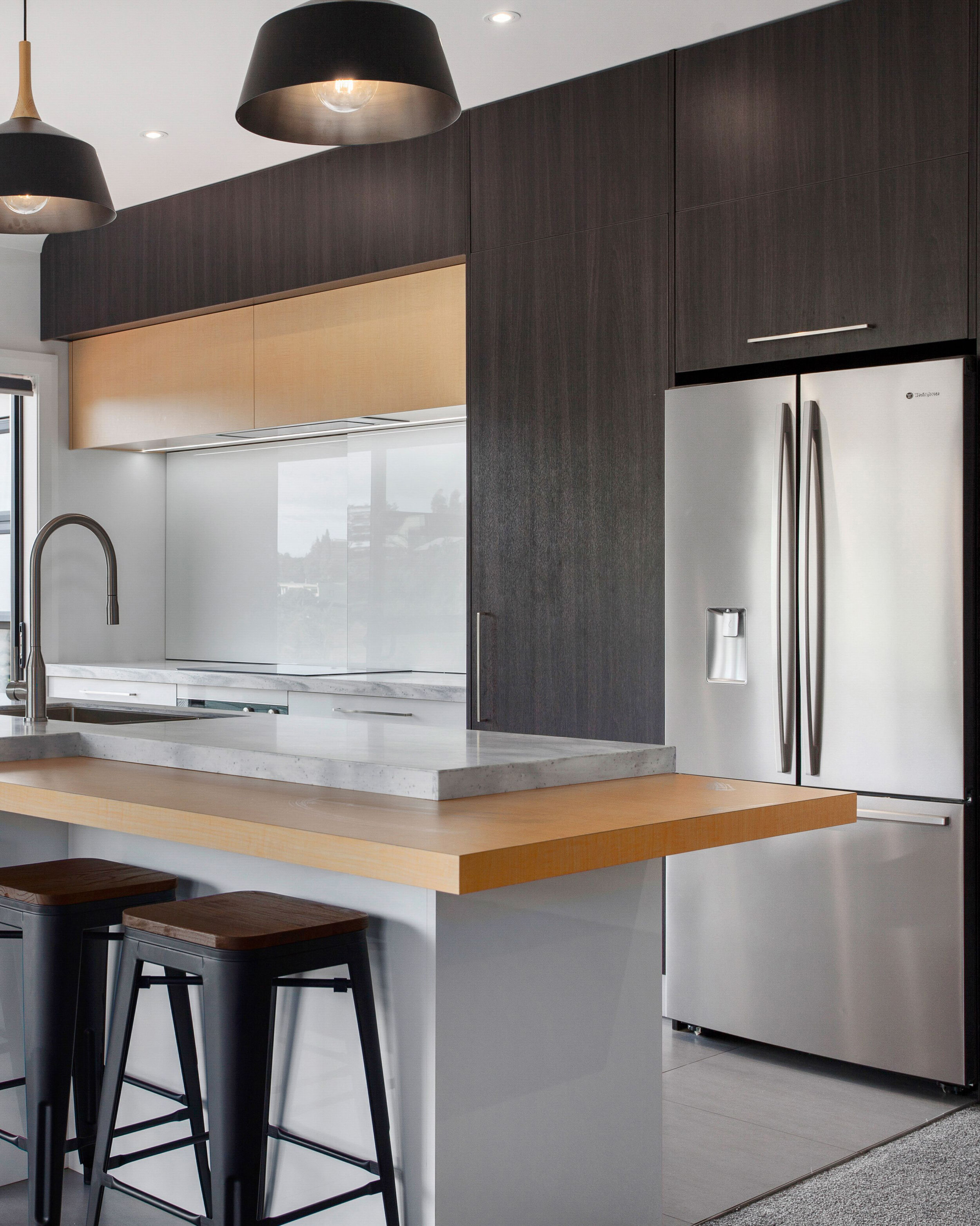 Kitchen Project - Striking Contrasts in Dark and Light Timber