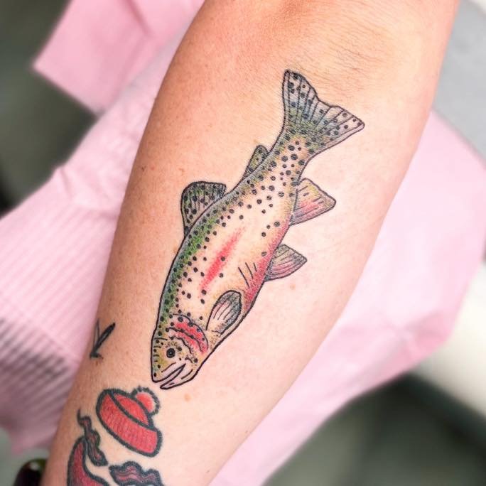 Happy Earth Day! 
Greenback Cutthroat Trout. 
I had so much fun with this and would love to do more like it. Thanks JT!! 

#tinytattooartist #customtattoodesign #cincinnatitattooartist #cincinnatiartist #cincinnatiohio #cincinnatimedspa #gossamerink