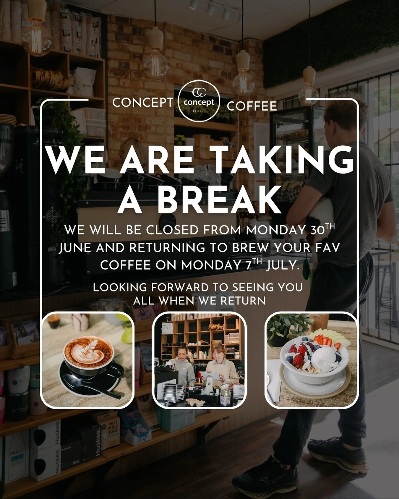 We are taking a short 1 week break but can&rsquo;t wait to come back fully refreshed and see you all on Monday 7th!