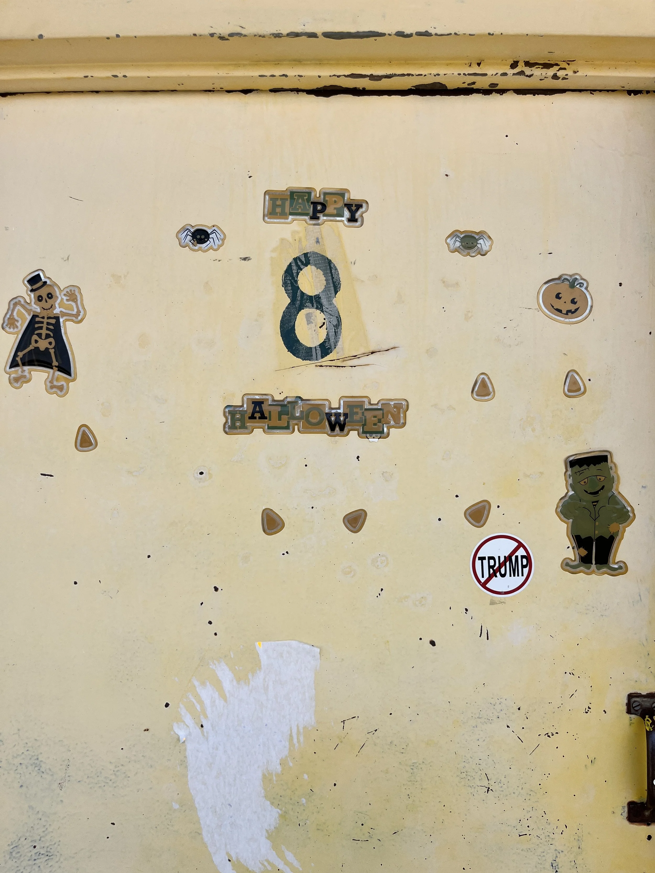  The decorated exterior door of a living quarter in Stickney, Ill., near Cicero on August 7, 2026. Irene Romulo/ Cicero Independiente 