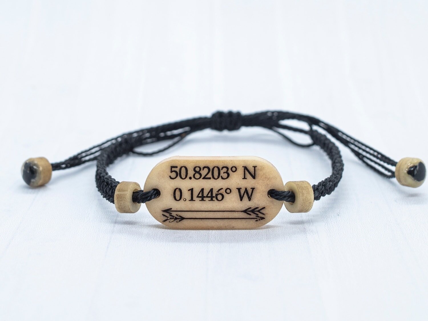 Mens Morse Code Bracelet Custom Coordinates Bracelet for Him