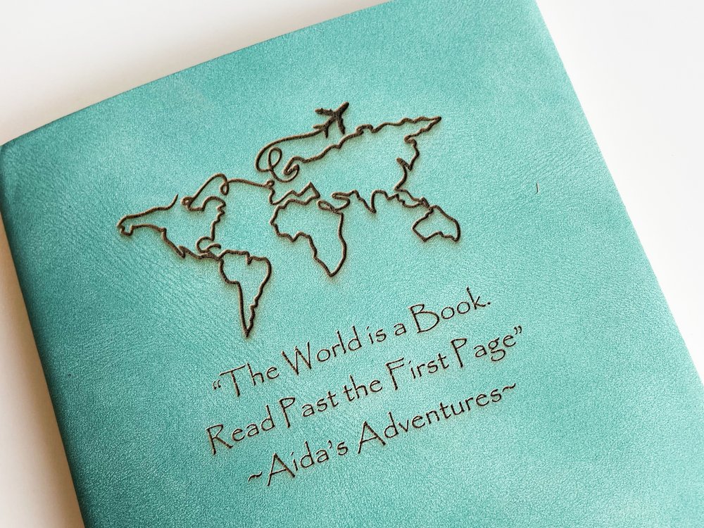 Personalised Travel Journal - World Map - Life Less Ordinary