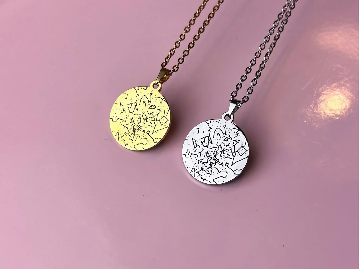 Engraved Star Map Necklace