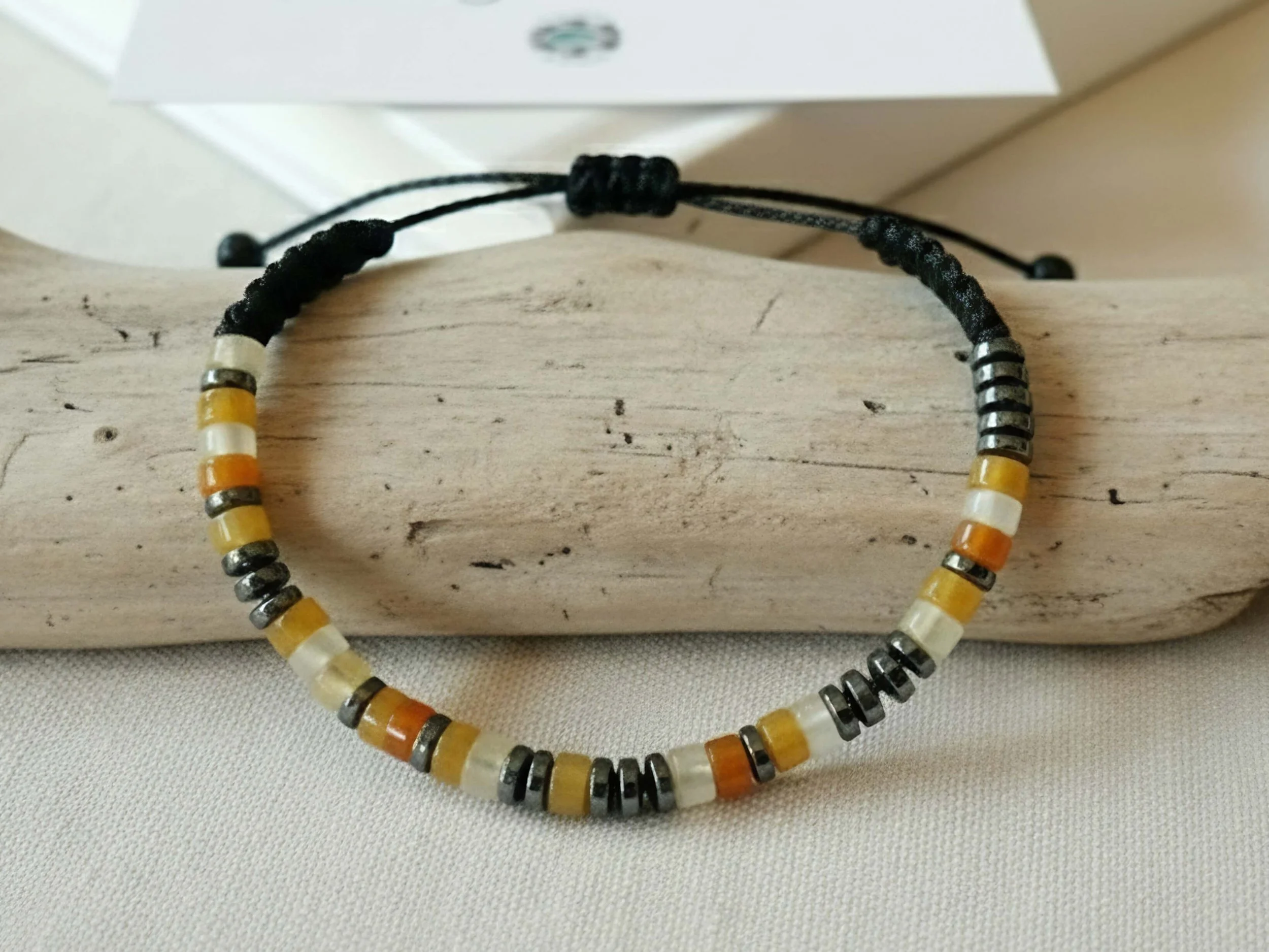 Citrine Morse Code Bracelet