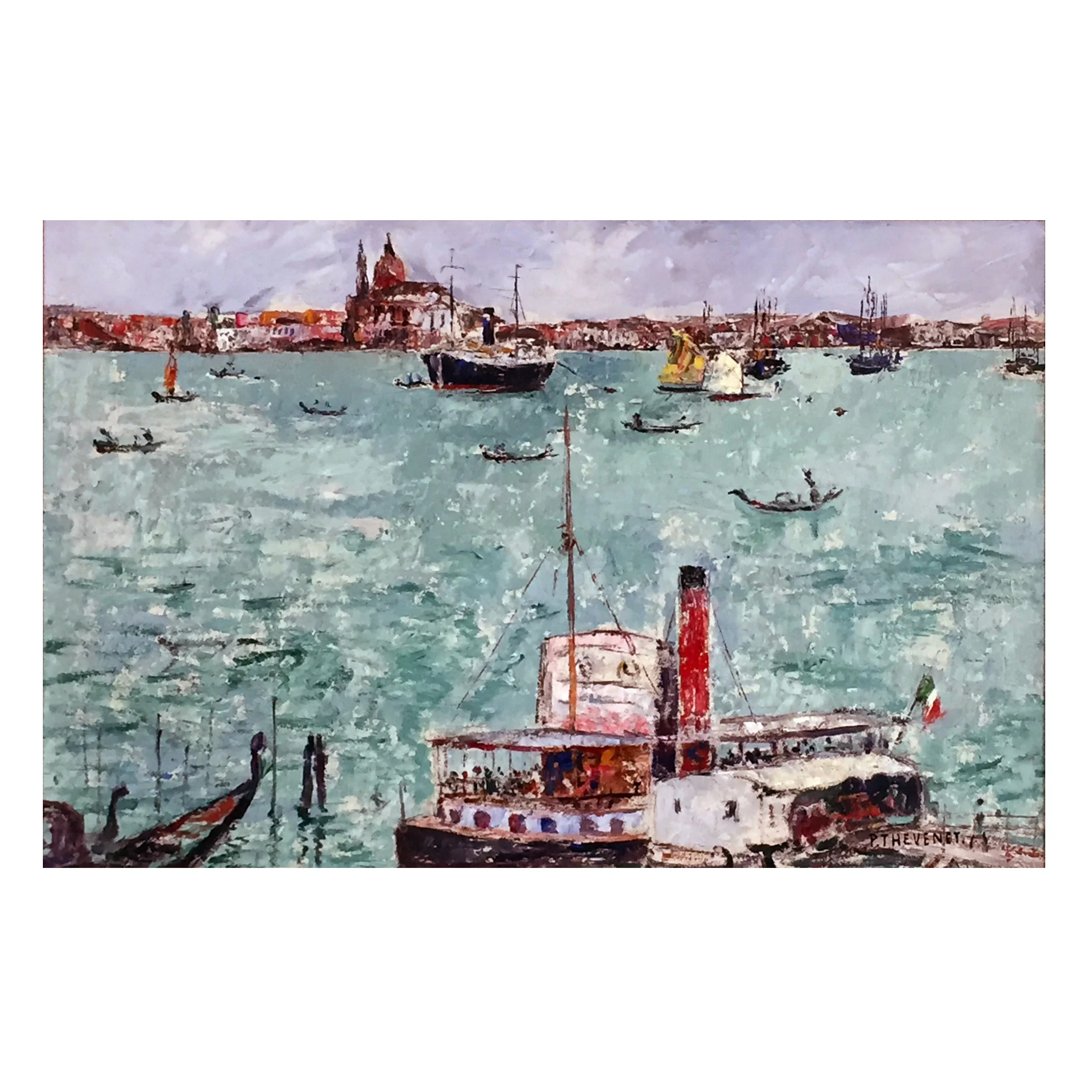 Pierre Thevenet (1870-1937) View from Isola Guidecca Venice