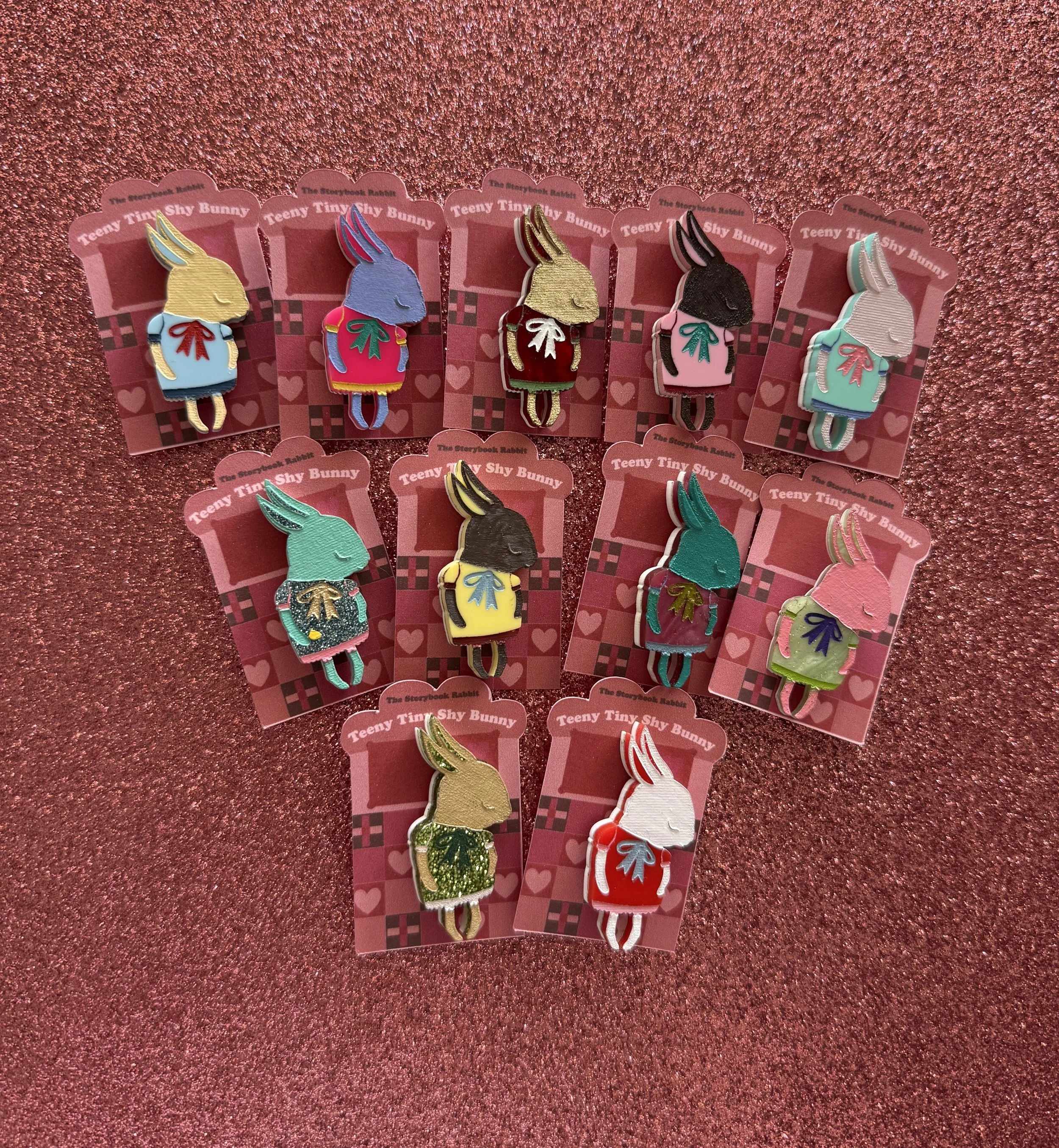 *LUCKYDIP* Teeny Tiny Mini Shy Bunny - colour chosen at random