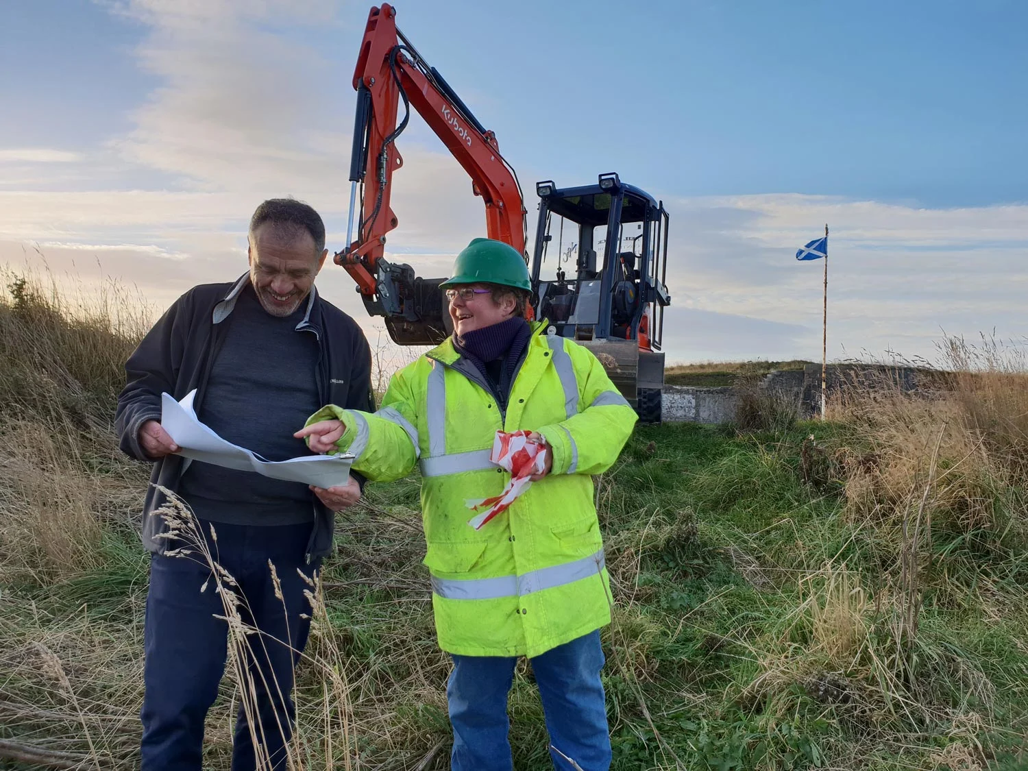 Digging for foundations at the Torry Battery site