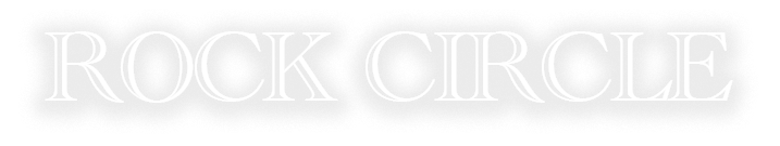 Black background with white text reading 'ROCK CIRCLE' in a decorative font.
