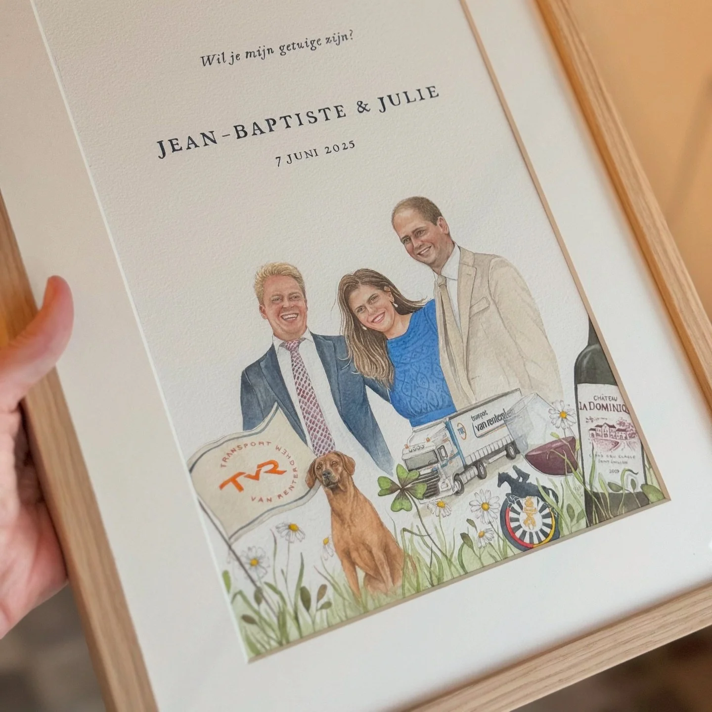 &bull; Jean - Baptiste &amp; Julie are getting married and what a lovely way to ask your brother to be your best man 💙 thank you @julievanr for the lovely commission 💙 &bull; may your marriage be blessed with love, joy and companionship! &bull; #ma
