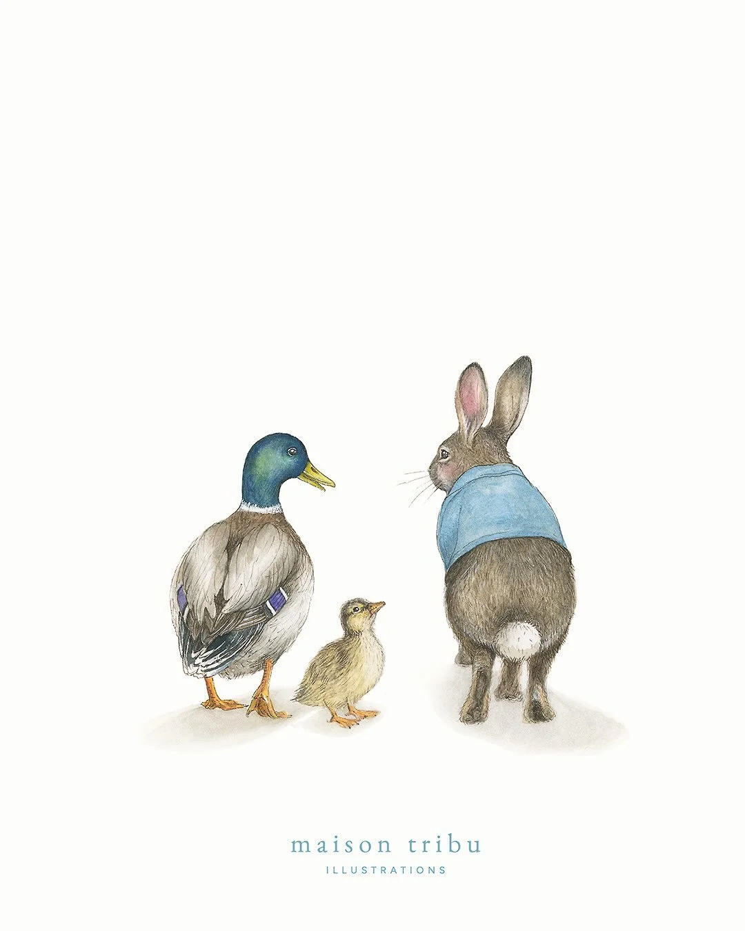 &bull; My favourite days are with you ~ these three are off on an adventure 💚💙❤️ &bull; #maisontribu #watercolours @declerckemma @callensjeroen