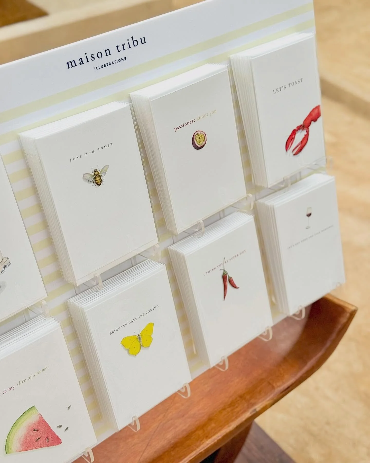 &bull; Greeting cards on tour ~ inspired by all the precious little details and warm moments the world has to offer. Handwritten notes are lovingly personal ~ and connects us in a way that screens never quite can. Thank you @manzilihouse for setting 