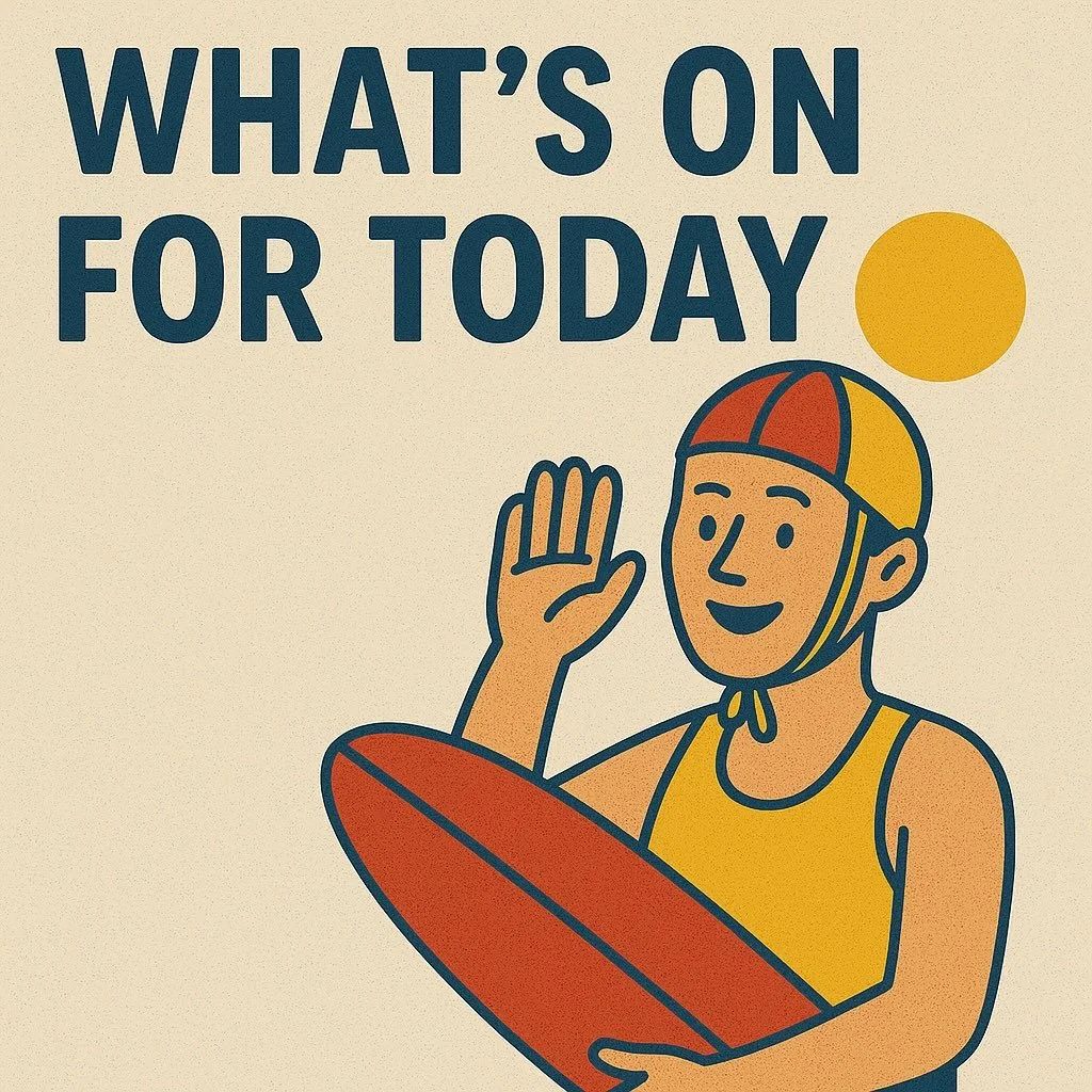 What&rsquo;s On - Sunday 14th December

Patrols
&bull; Morning Patrol: Patrol Team 8
&bull; Afternoon Patrol: Patrol Team 7

Skills Maintenance / Proficiency
For all SRC &amp; Bronze Medallion qualified members, proficiencies will run as follows,

9: