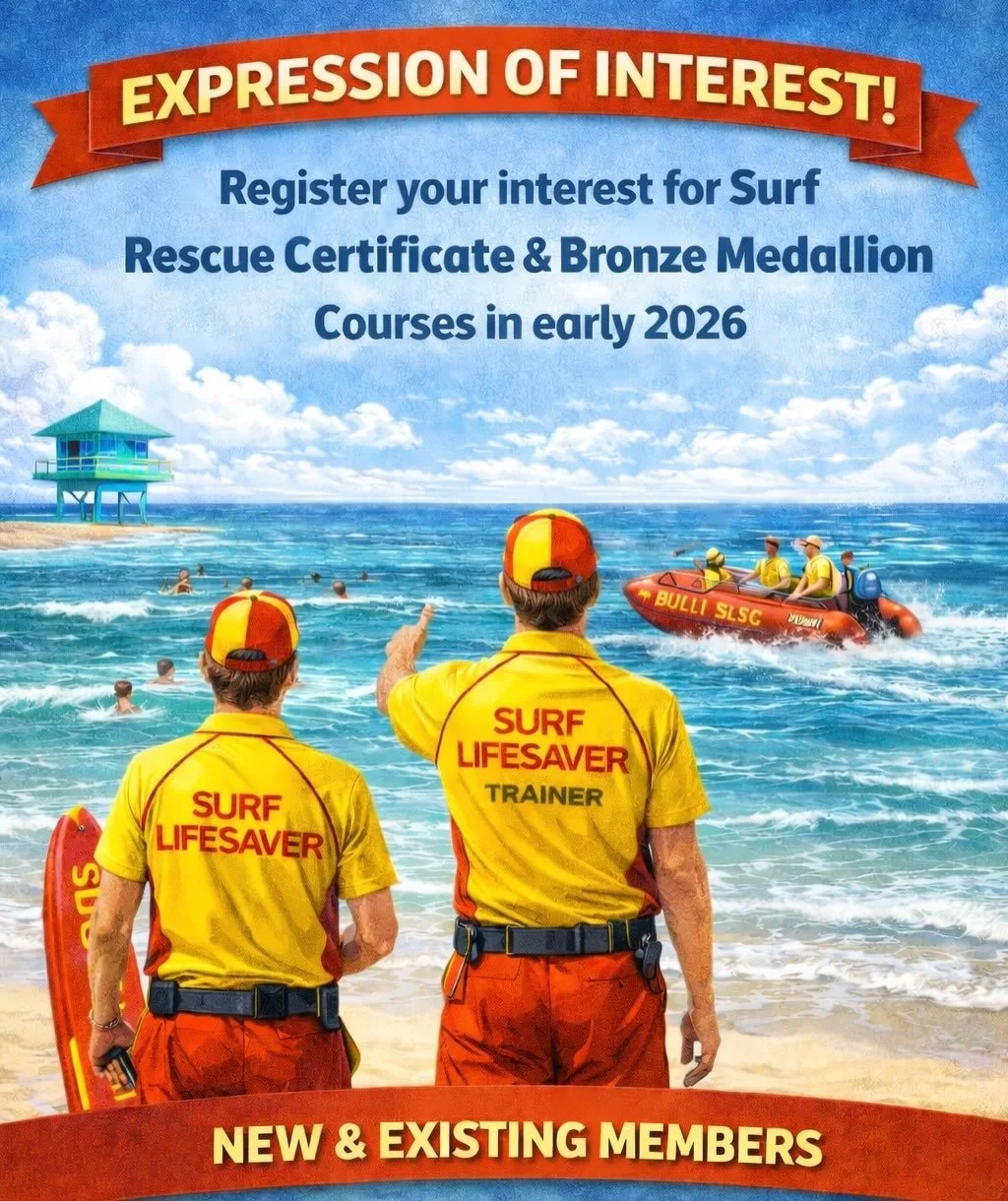 What to be a Lifesaver? Now is your chance! Lifesaving Course EOI - https://forms.gle/kMiA4uKtGGrdb4zD7

Bulli SLSC&rsquo;s Education Team is preparing to organise and set dates for the 2nd combined Surf Rescue Certificate (SRC)/Bronze Medallion Cour