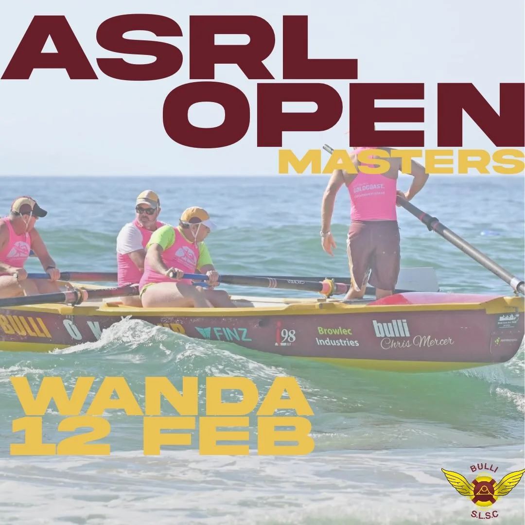 Swipe to see which masters are taking on the ASRL Open this Thursday➡️
Wanda Beach will come alive this weekend at the ASRL Open returns for 2026. Thursday marks the first day of competition, with our Masters crews taking to the shores of the shire t