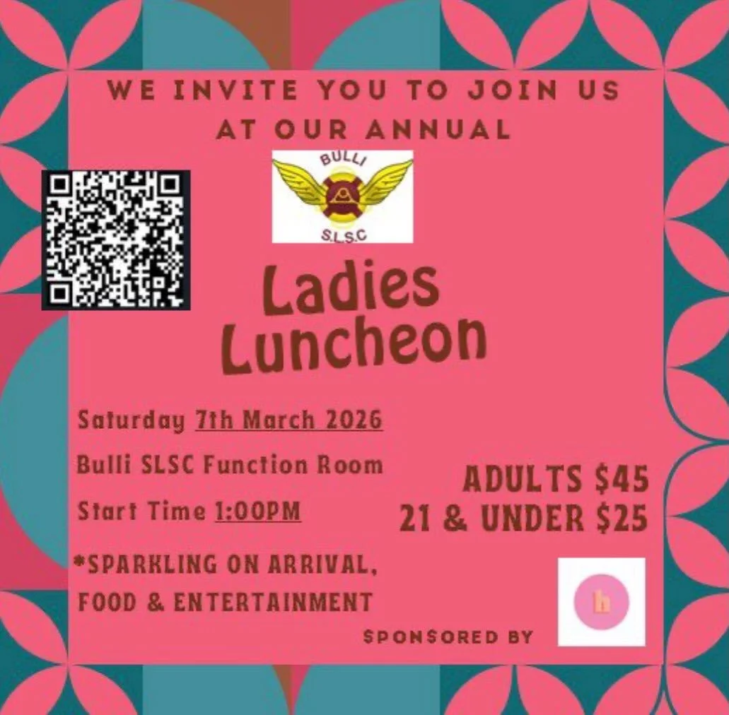 🌸 Join us for Bulli Surf Lifesaving Club&rsquo;s Annual Ladies Luncheon! 🌸

Celebrate the strength, spirit, and achievements of women at our annualevent to kick off International Women&rsquo;s Day 2026! This empowering luncheon is a fantastic oppor