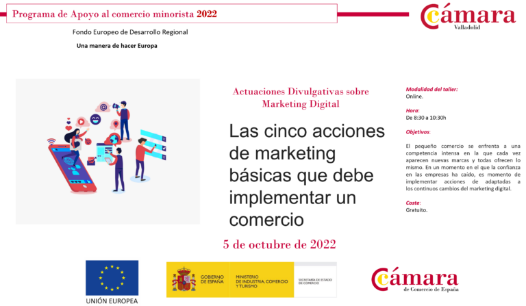 Webinar 5 de Octubre: Las cinco acciones de marketing básicas que debe implementar un comercio