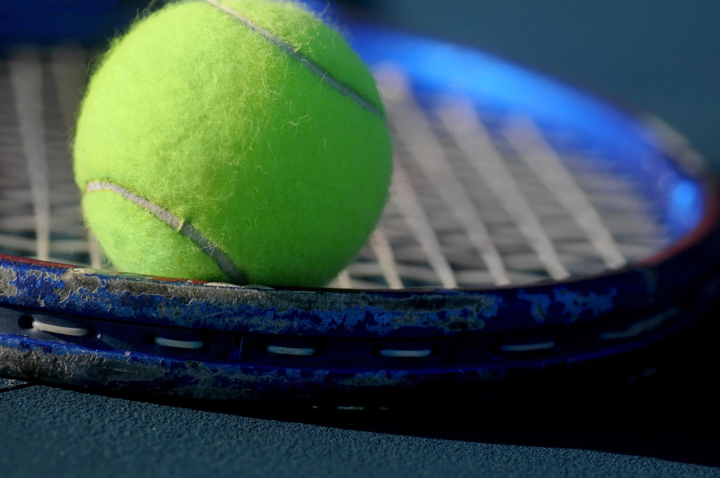 Play tennis on the court