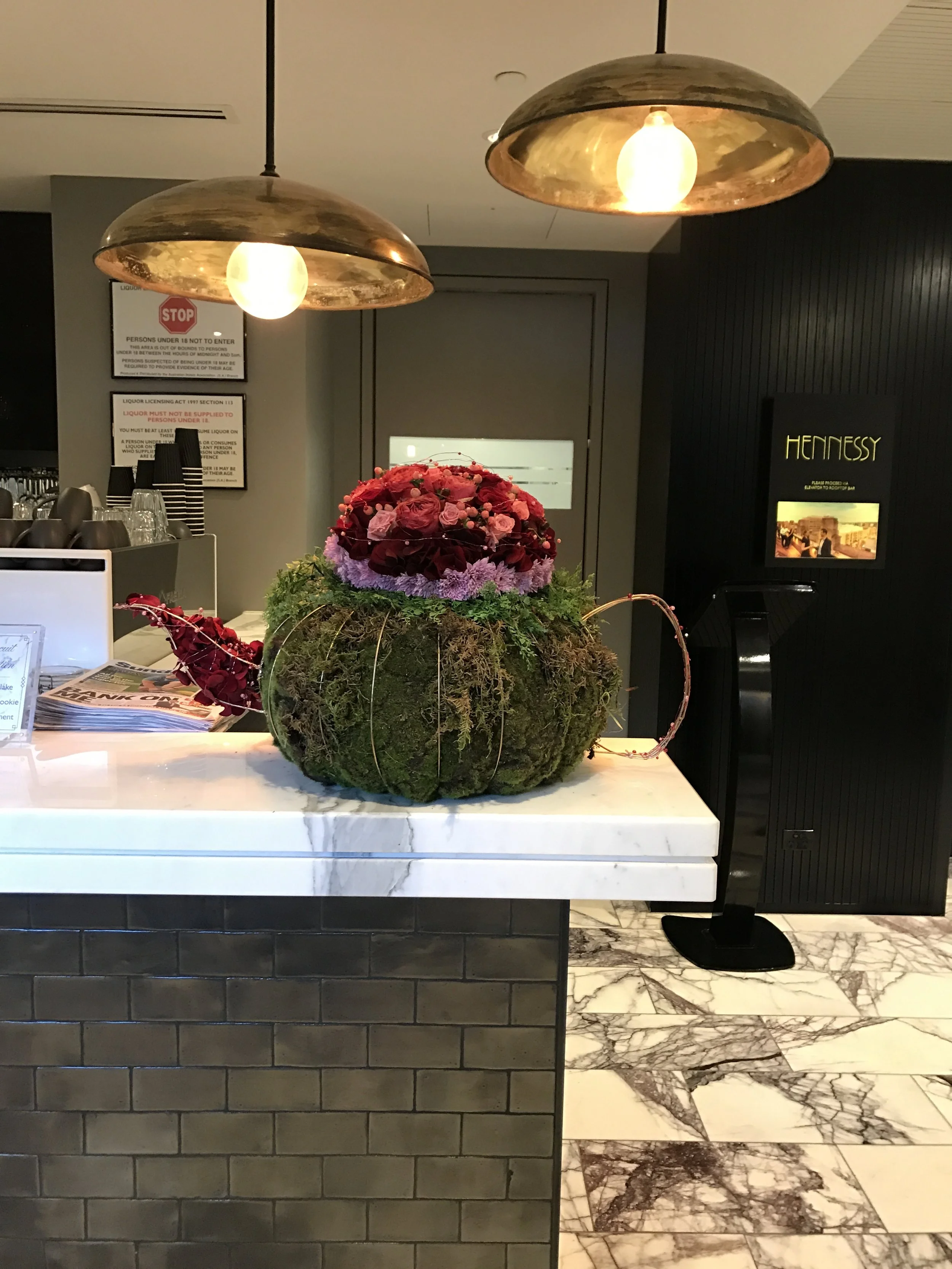 LARGE TEA POT FLOWER DESIGN