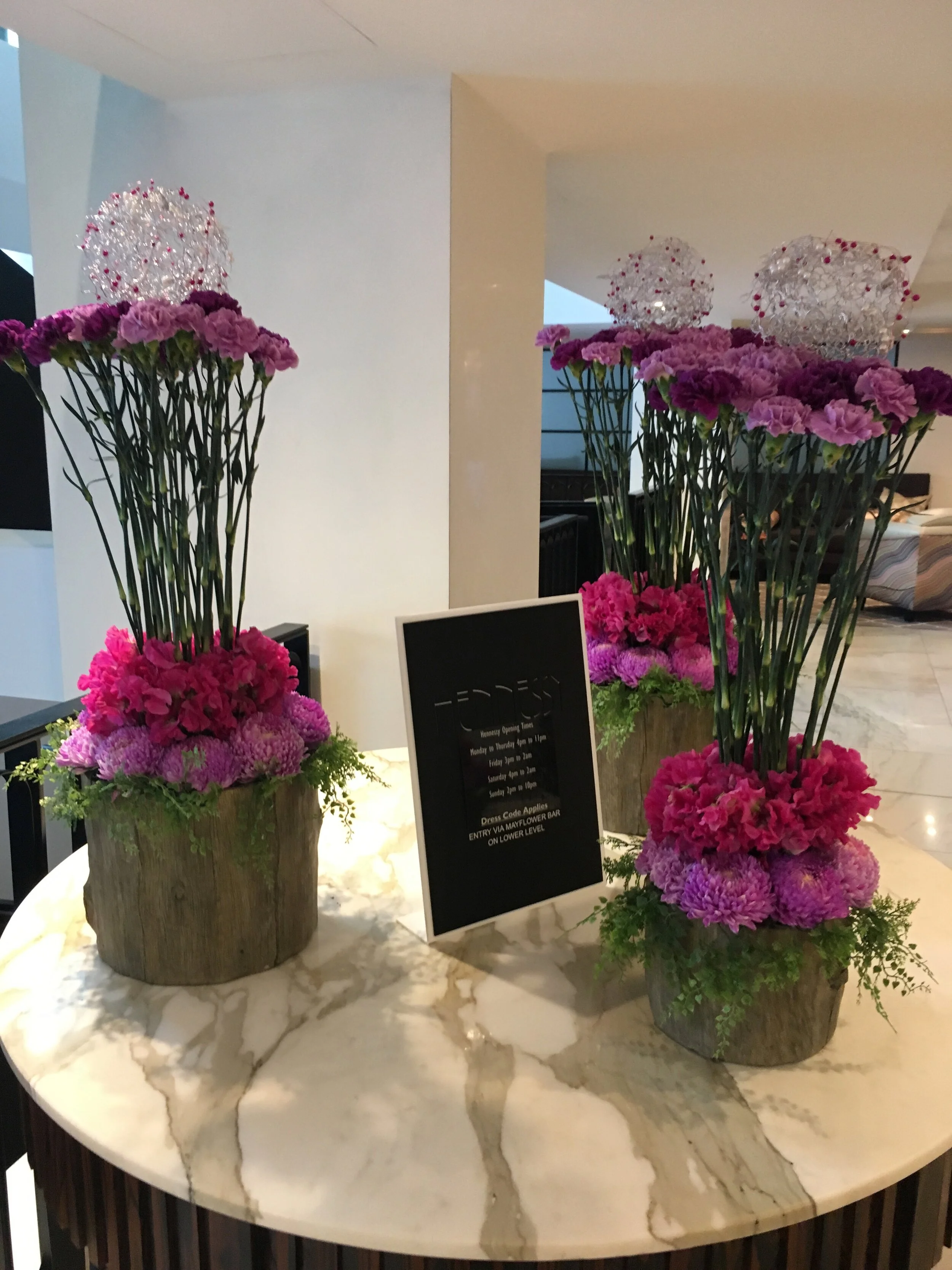 HOTEL FOYER FLORAL ARRANGEMENTS