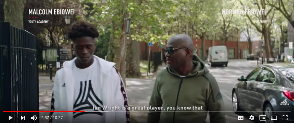 A.P.D Player Malcolm Perewari Ebiowei starred in the new Adidas advert with Ian Wright!