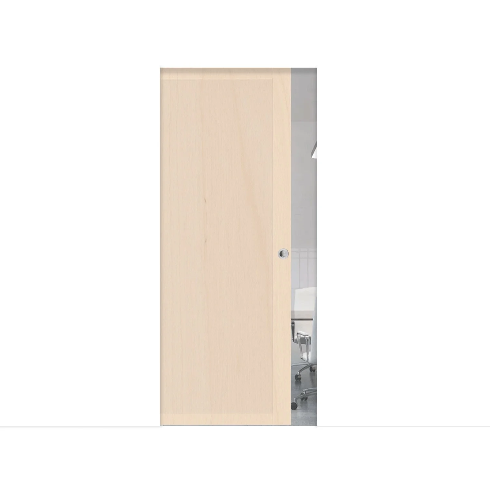 Wooden/Mirror Panel In-Wall Sliding Door – Element of Wood