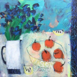 Oranges and White Jug - Sold