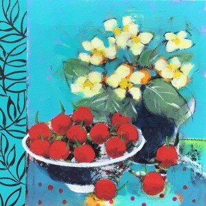 Primrose and Cherries - Sold