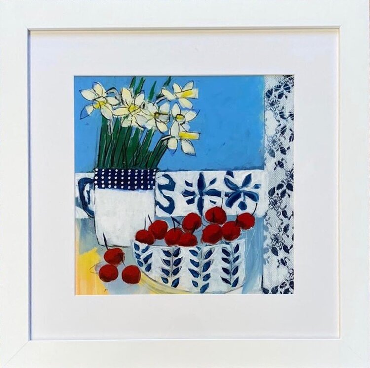 Framed+Little+Narcissus+and+Cherries.jpeg