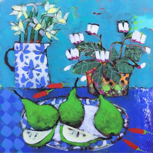 Cyclamen and Narcissus - Sold
