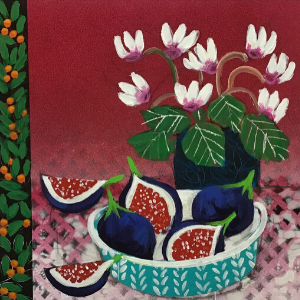 Little Figs and Cyclamen - Sold