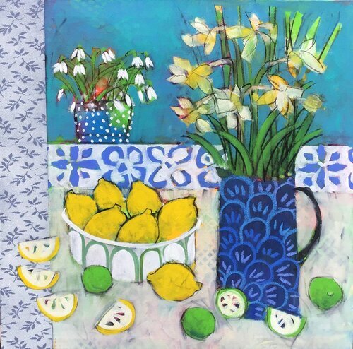 Narcissus and Snowdrops - Sold