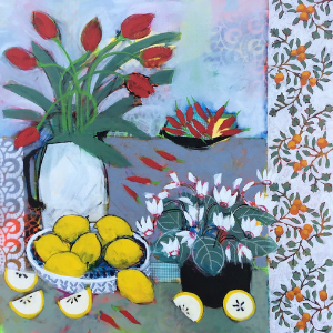 Tulips and Cyclamen - Sold