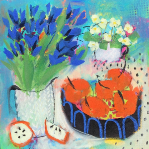 Iris and Oranges - Sold