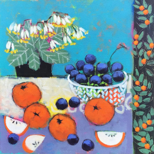 Primula and Oranges - Sold