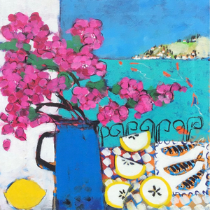 Bougainvillea with Fish - Sold