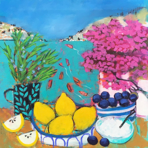 Bougainvillea with Lemons - Sold