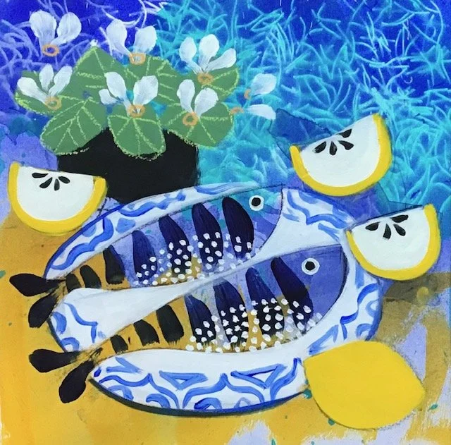 two little fish and white cyclamen ii.jpeg