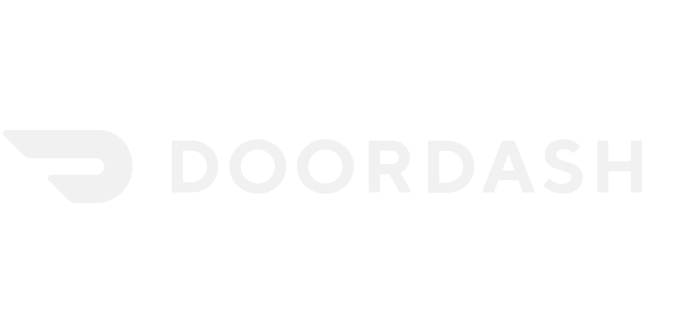Doordash logo in white