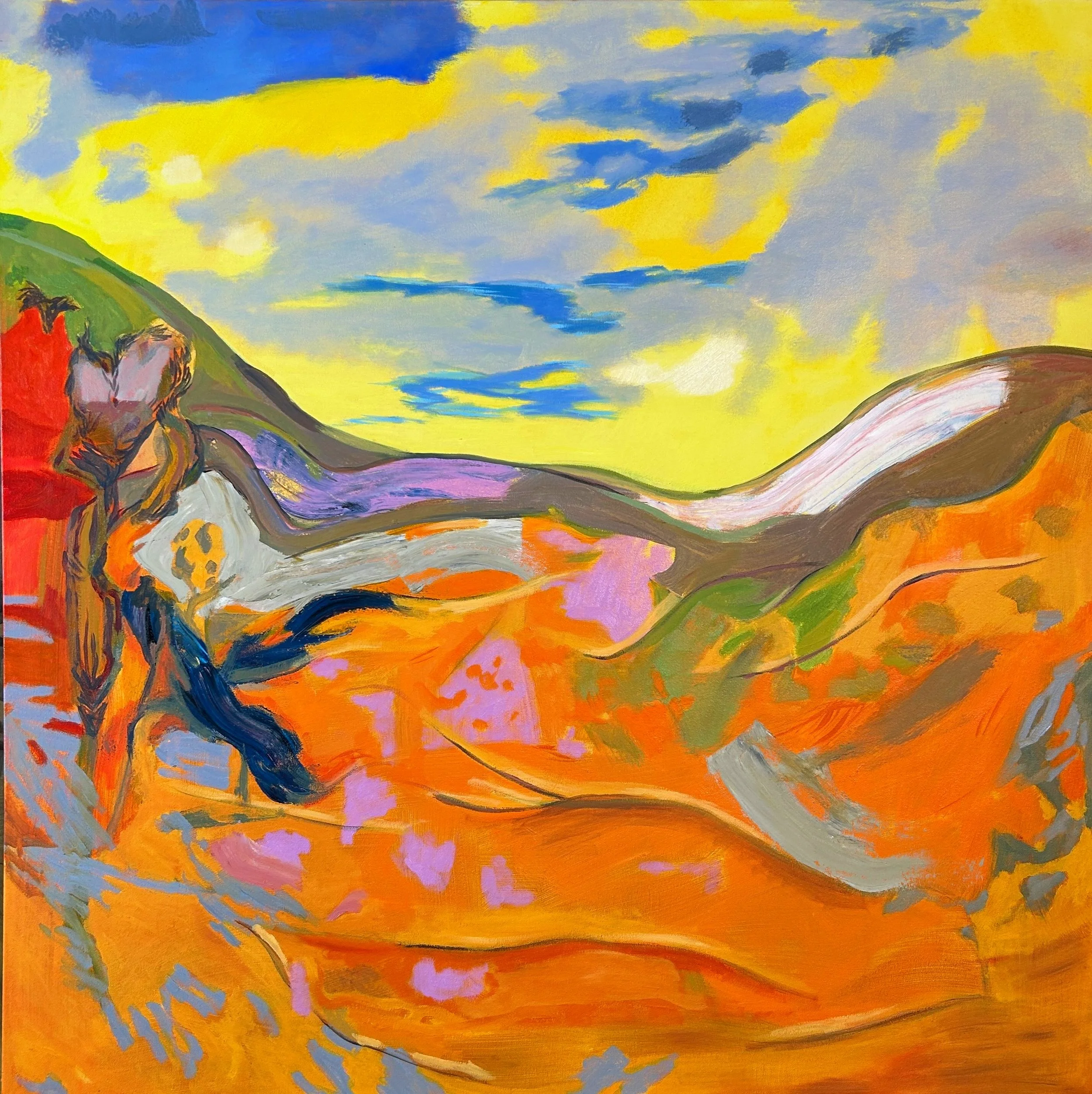 "SandHill Memories #1" 36" x 36" x 1.5" oil on canvas $5200-