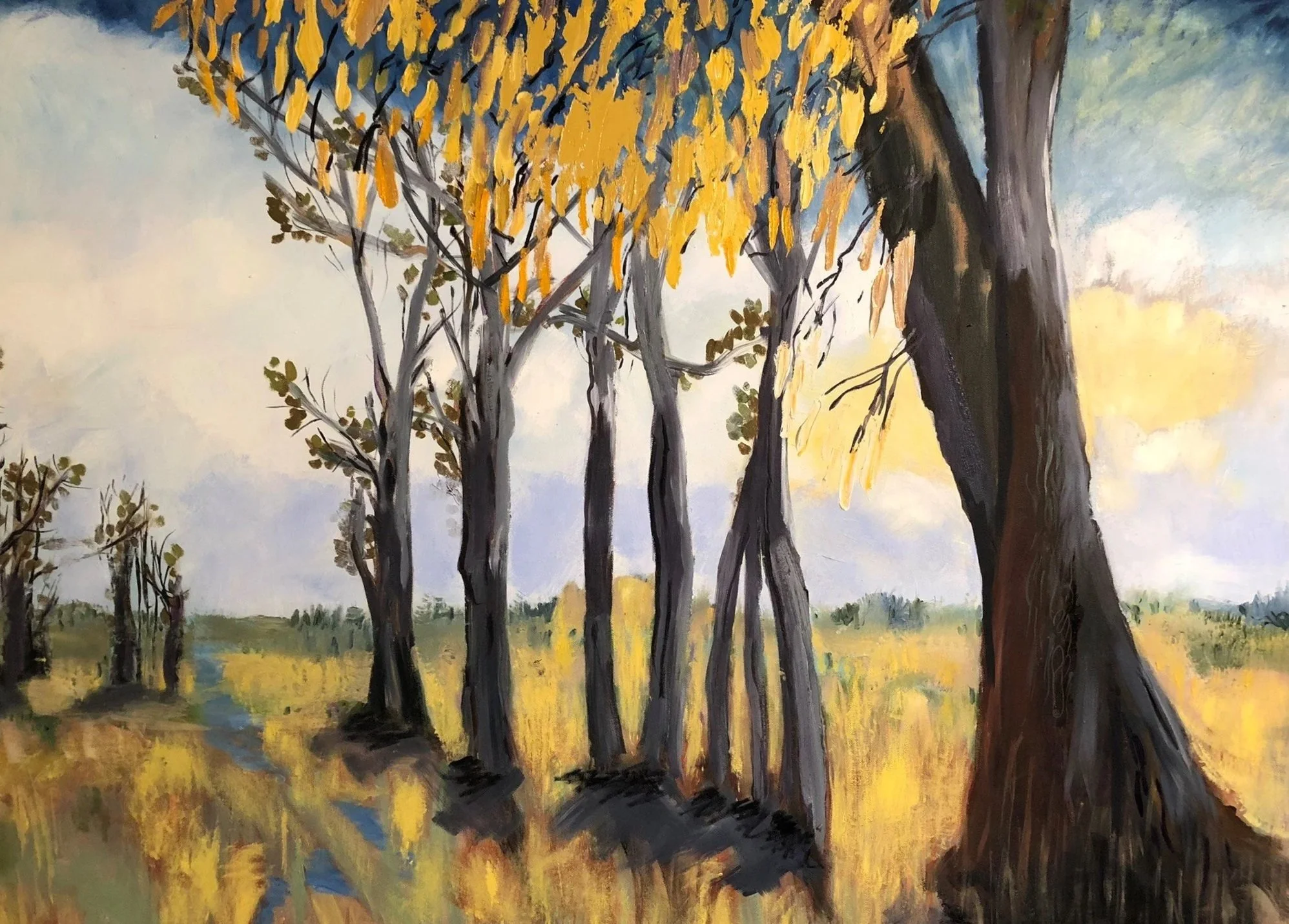 "Golden Marsh"           30"x40" oil/canvas            USD$3250 (Copy)